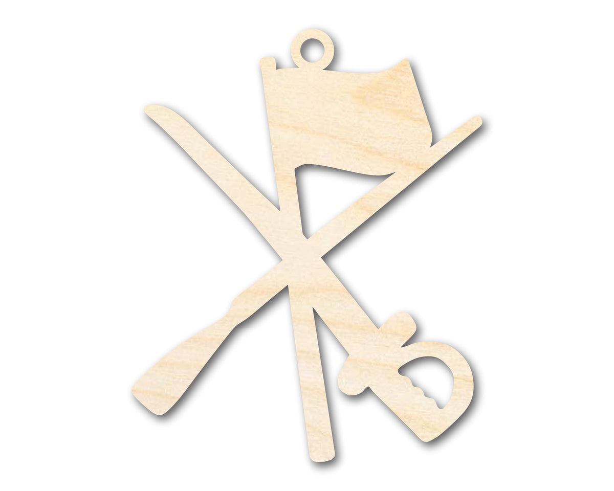 Unfinished Wood Colorguard Keychain Shape | DIY Craft Cutout | up to 46" DIY