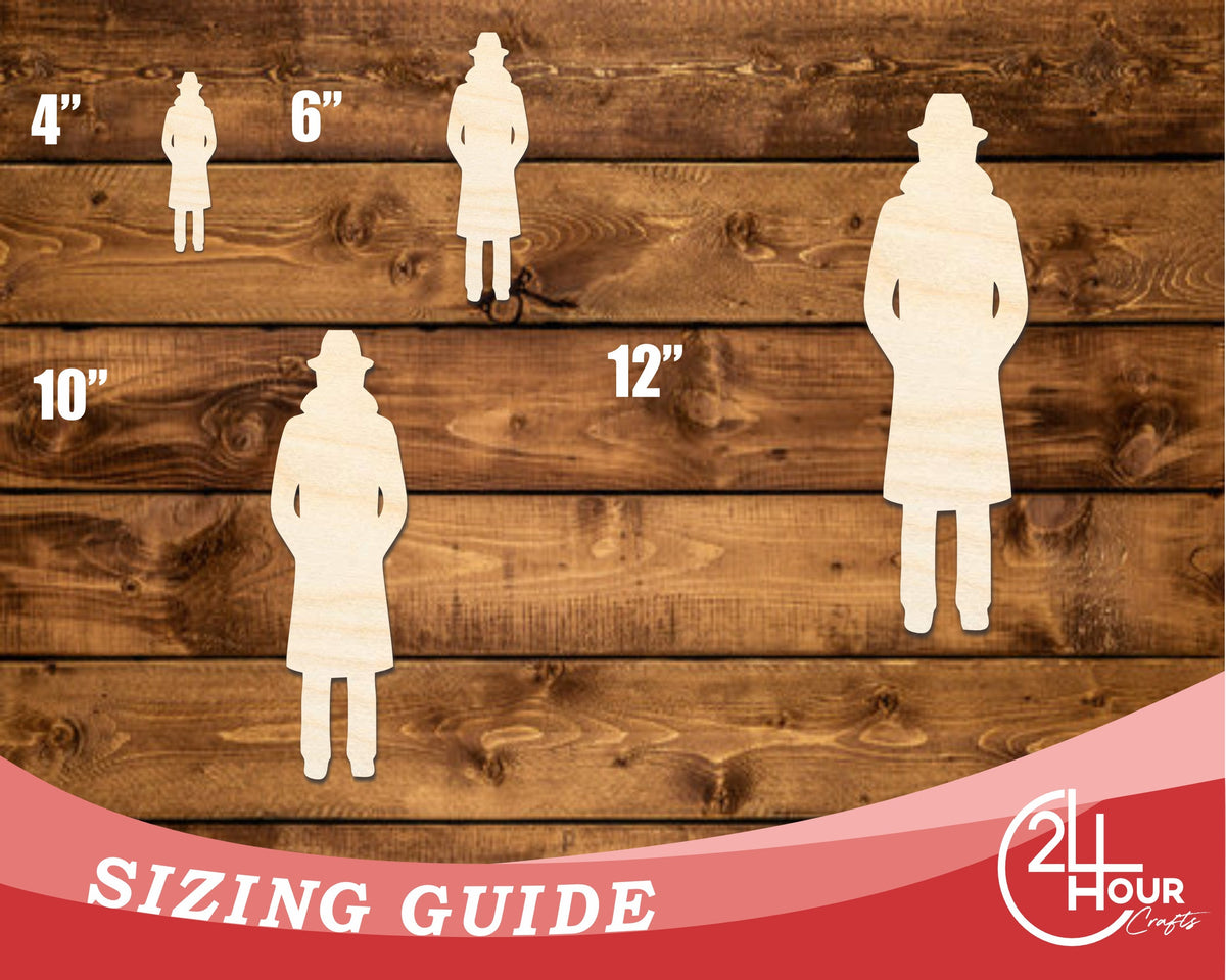 Unfinished Wood Secret Agent Man | DIY Craft Cutout | up to 46" DIY