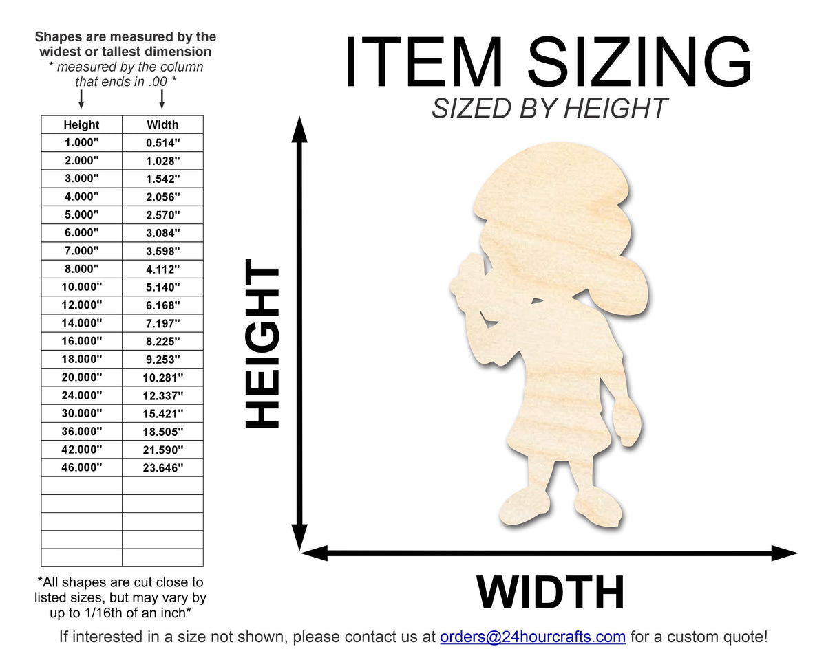 Unfinished Wood Scout Girl Silhouette | DIY Craft Cutout | up to 46" DIY