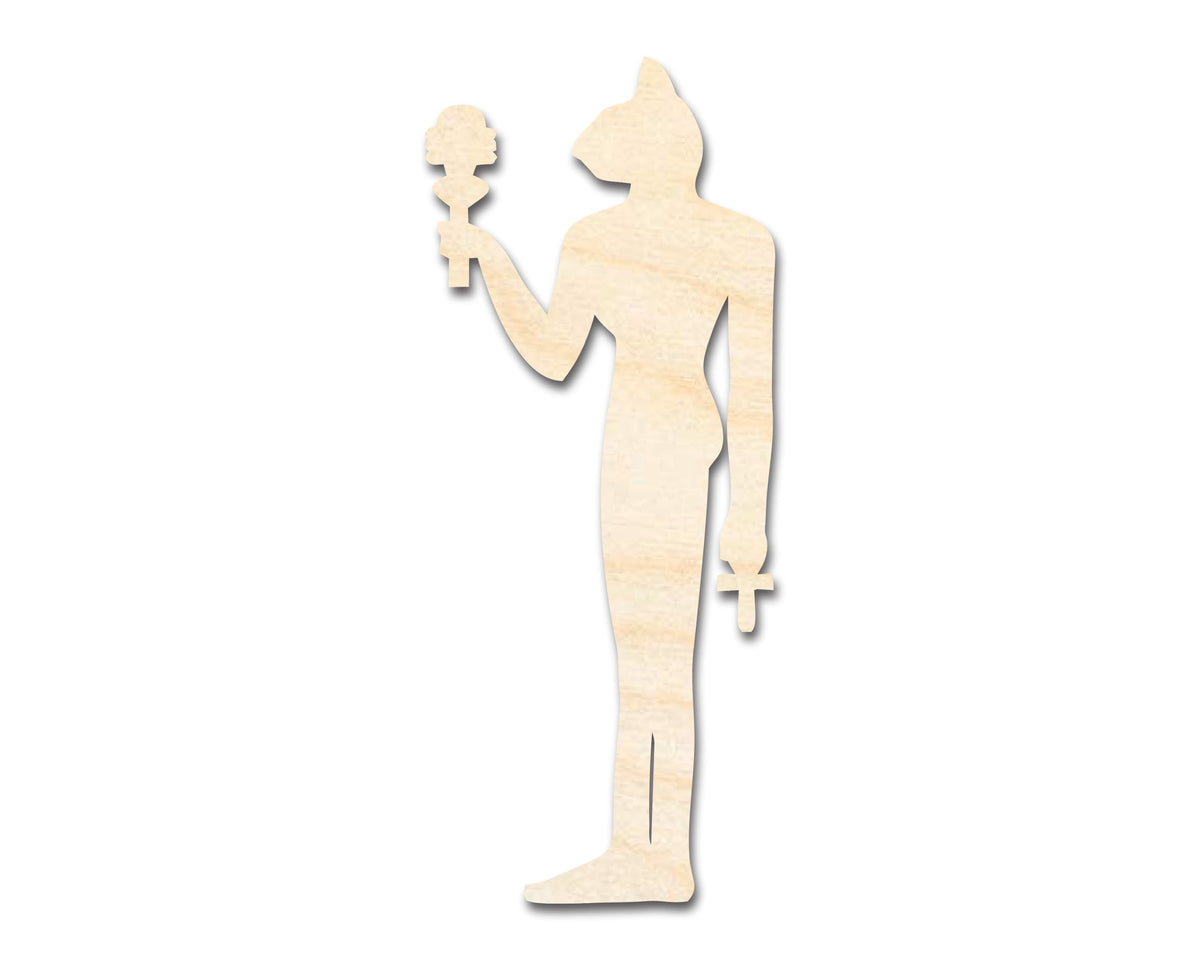 Unfinished Wood Bastet Shape - Egypt - Mythical - Craft - up to 46" DIY