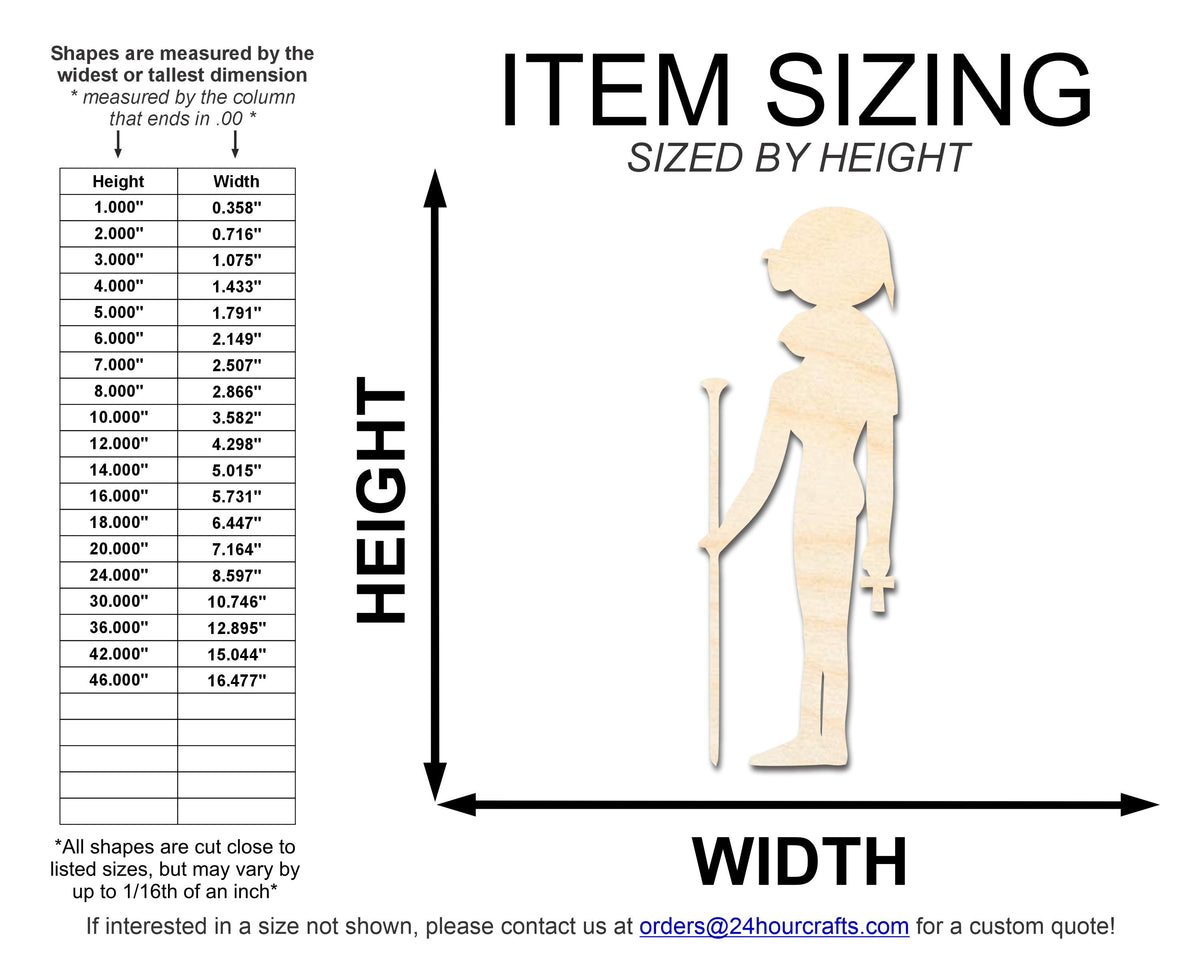 Unfinished Wood Sekhmet Shape - Egypt - Mythical - Craft - up to 46" DIY