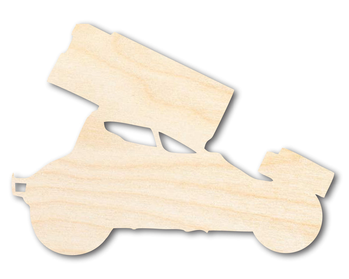 Unfinished Wood Sprint Car Shape - Kid's Room - Craft - up to 46" DIY