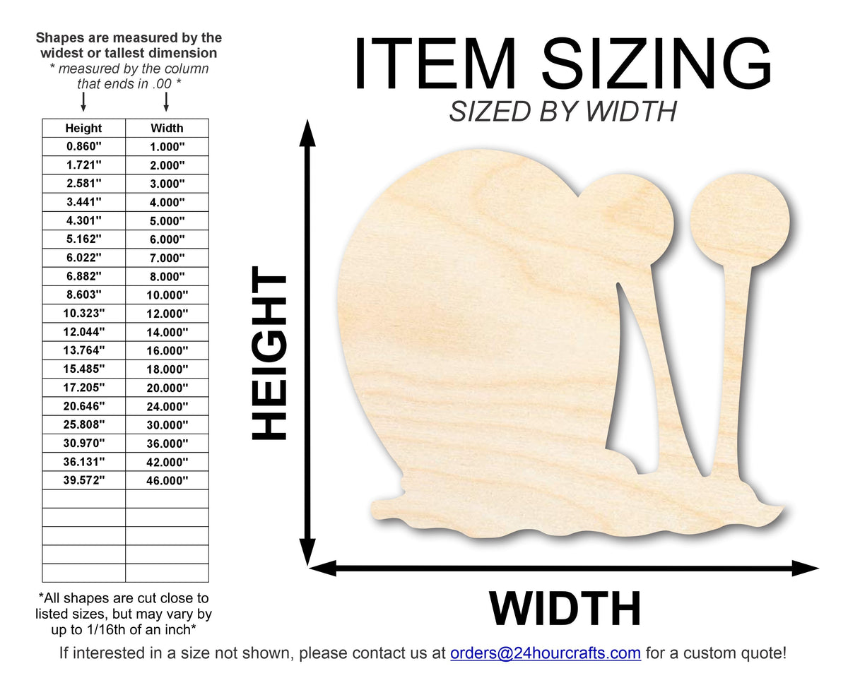 Unfinished Wood Cartoon Snail Shape - Craft - up to 46" DIY