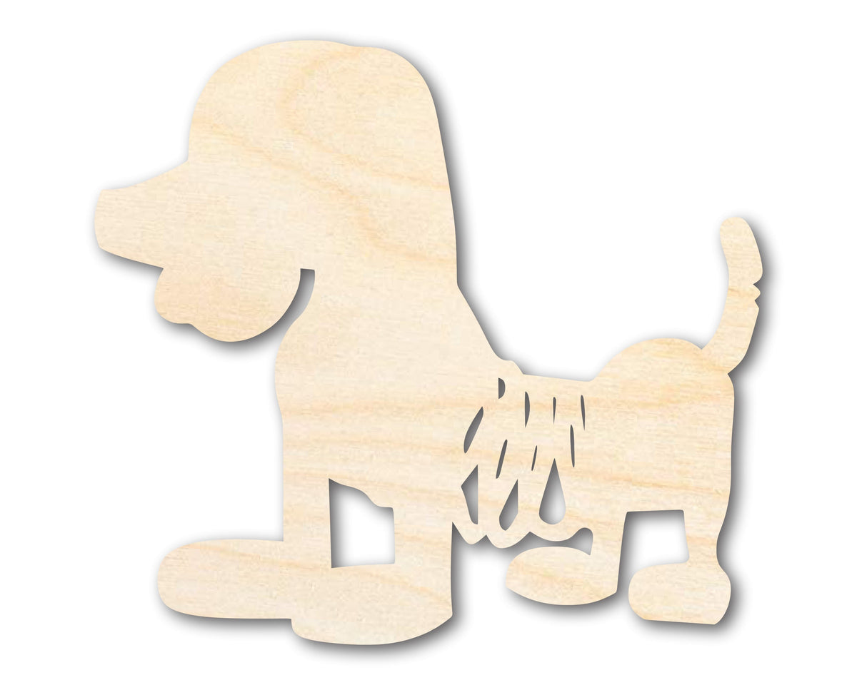 Unfinished Wood Cartoon Toy Wiener Dog Shape - Craft - up to 46" DIY