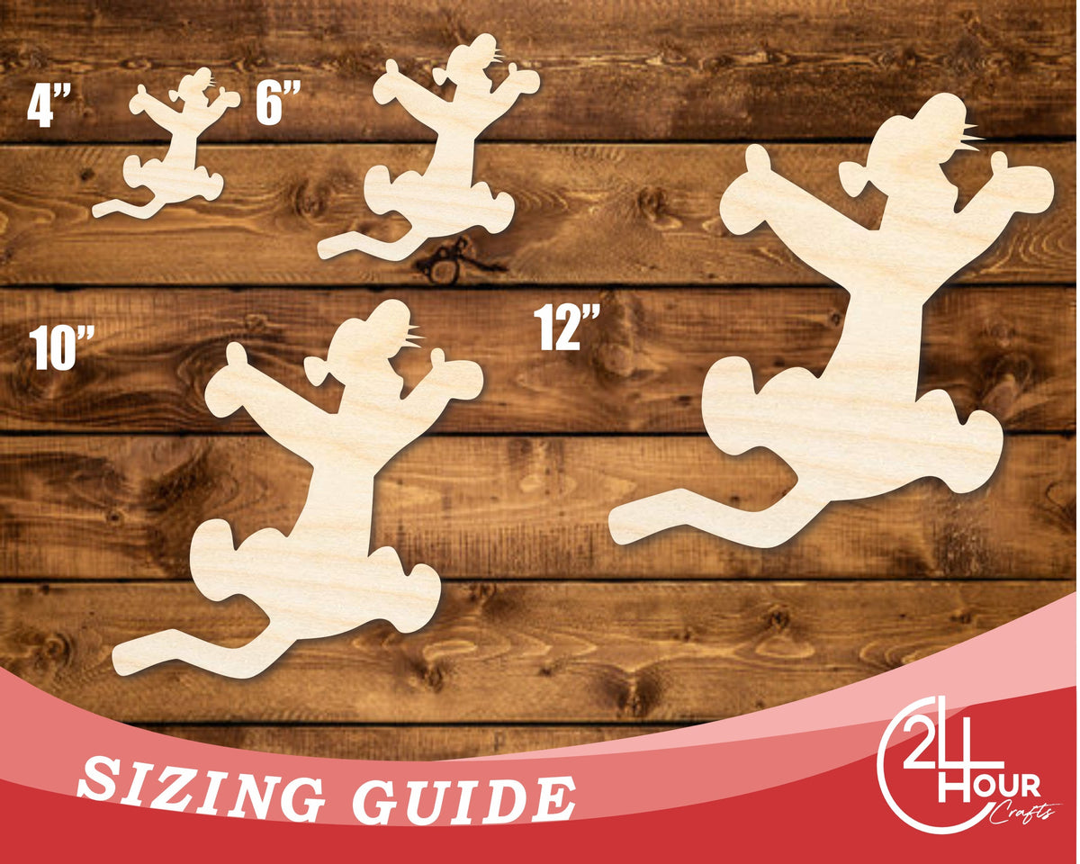 Unfinished Wood Cartoon Tiger Shape - Craft - up to 46" DIY