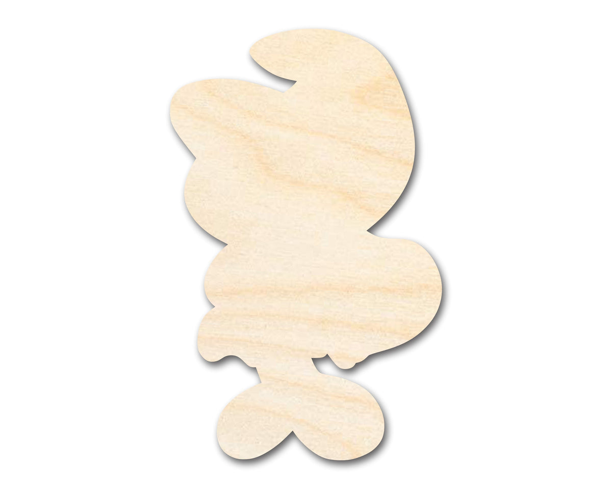 Unfinished Wood Cartoon Blue Girl Shape - Craft - up to 46" DIY