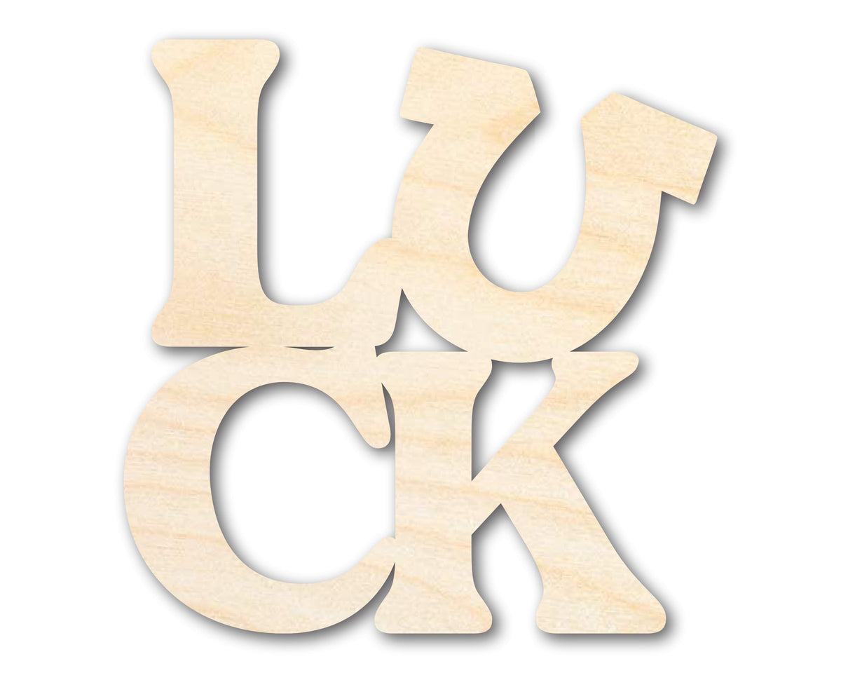 Unfinished Wood Horseshoe Luck Shape - Craft - up to 46" DIY
