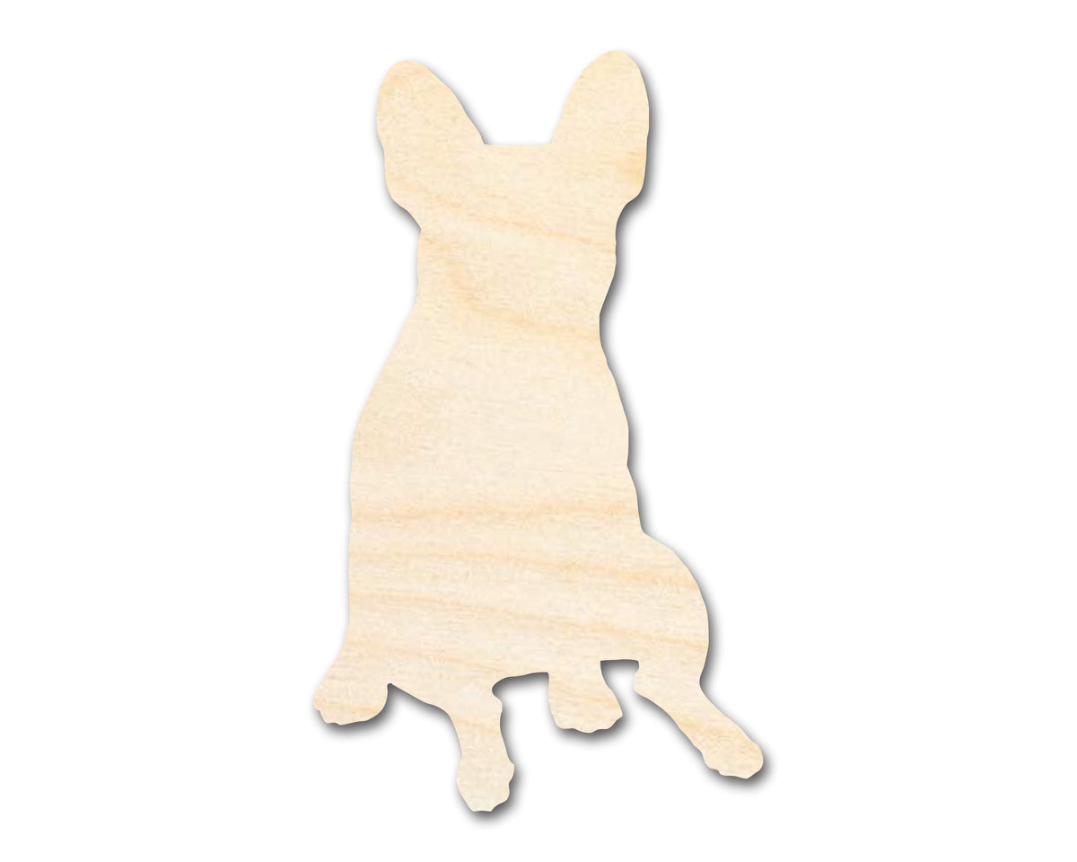 Unfinished Wood Sitting French Bulldog Shape - Craft - up to 46" DIY