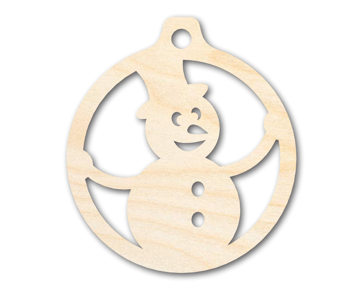 Unfinished Wood Snowman Ornament Shape - Craft - up to 46" DIY