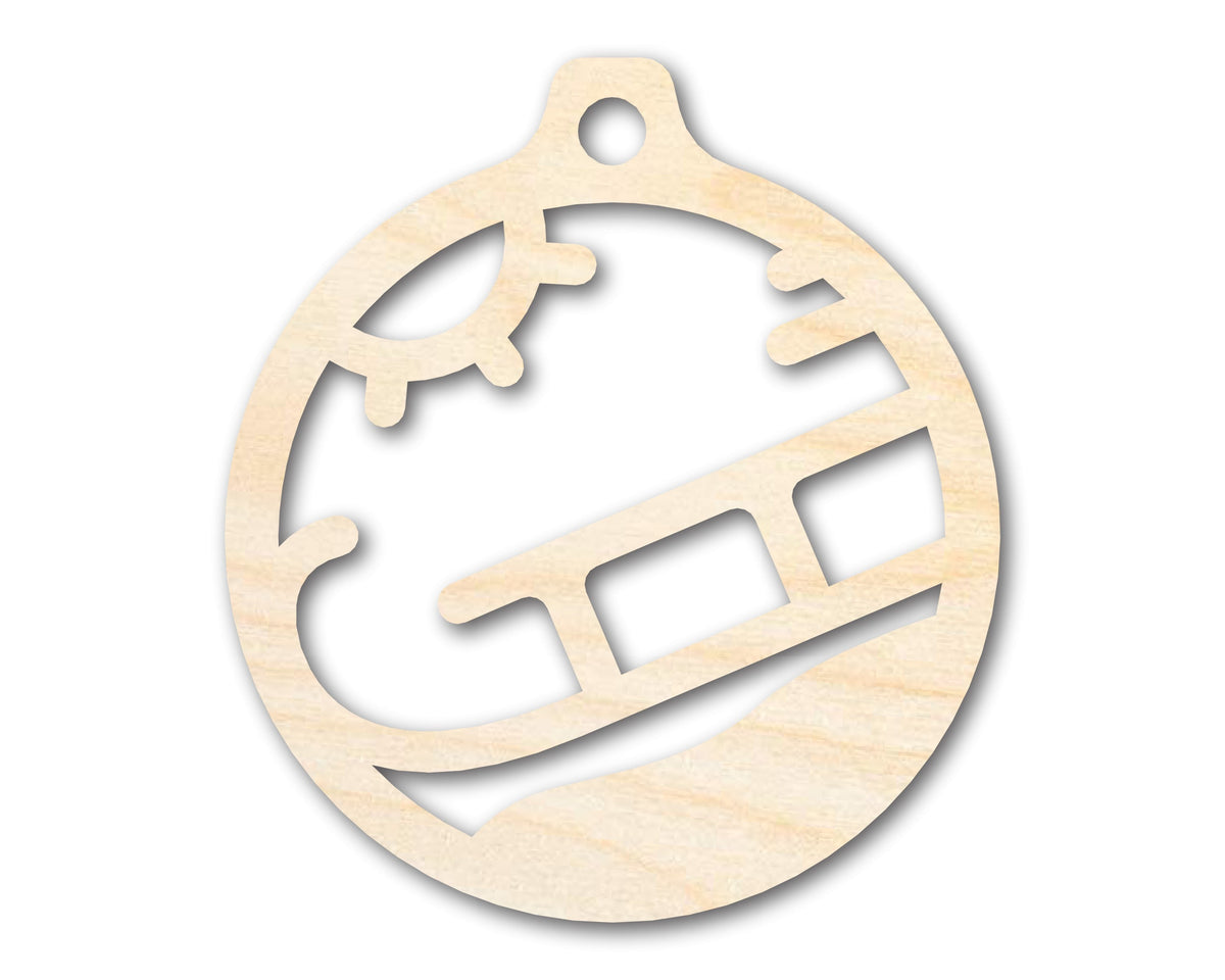 Unfinished Wood Sled Ornament Shape - Craft - up to 46" DIY