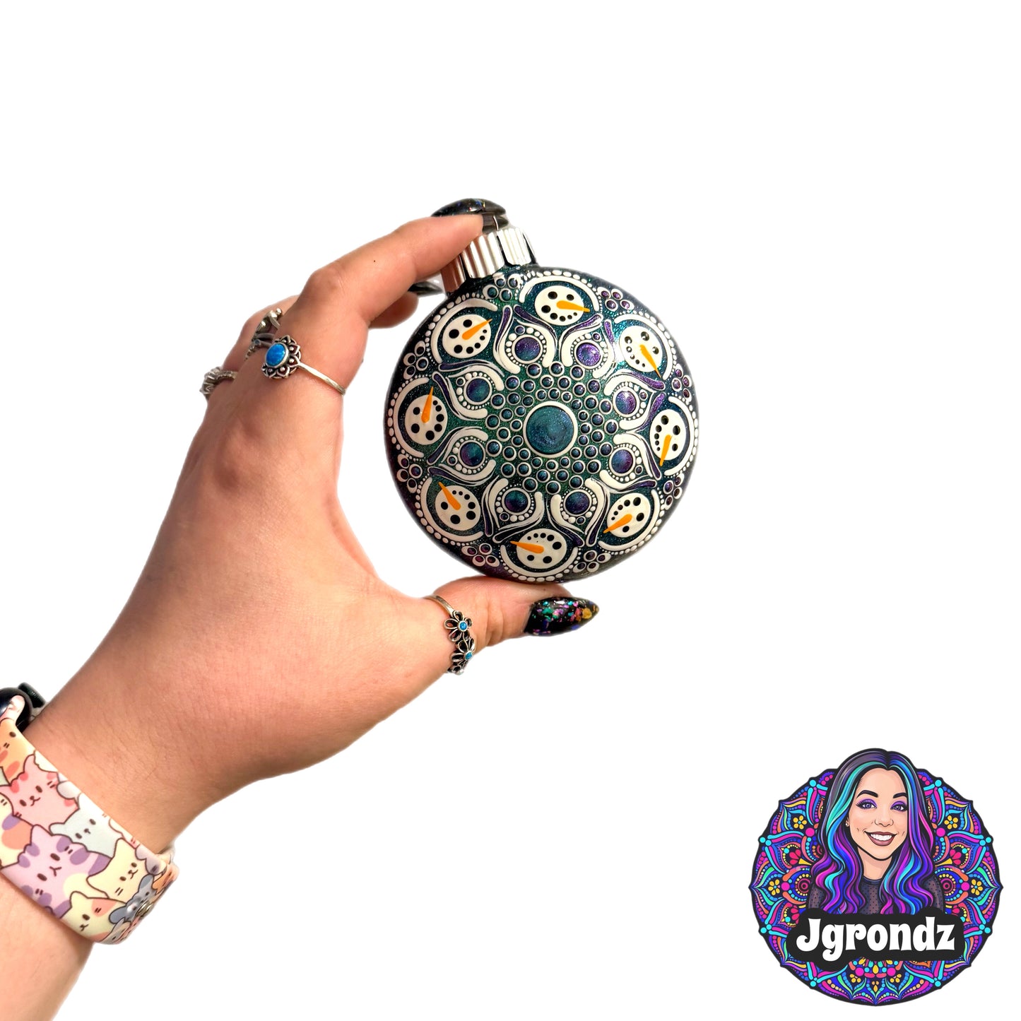 3” Snowman Mandala Ornament