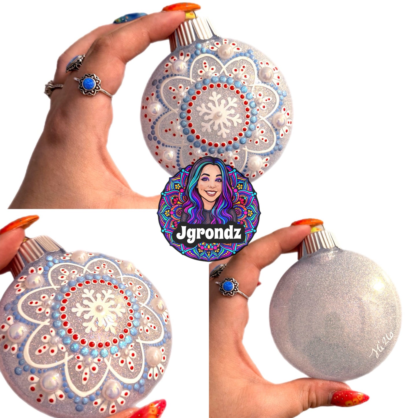 3” Snowflake Mandala Ornament