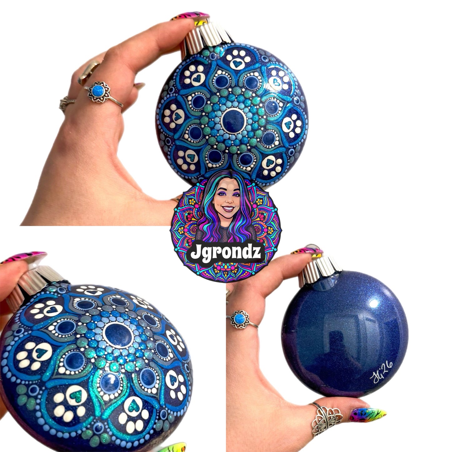 3” Paw Mandala Ornament