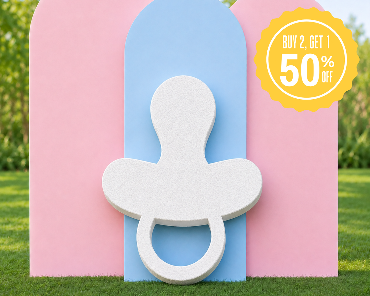Foam Baby Shower Symbols | Large Foam Cutouts |  2" Thick | up to 46"