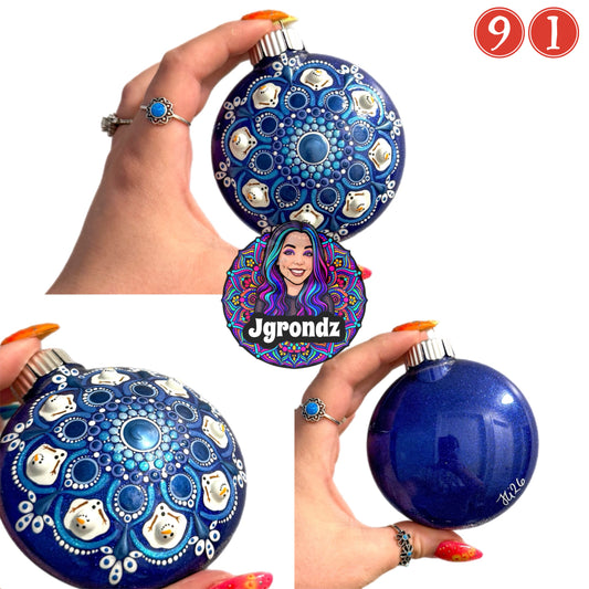 3” Melting Snowman Mandala Ornament