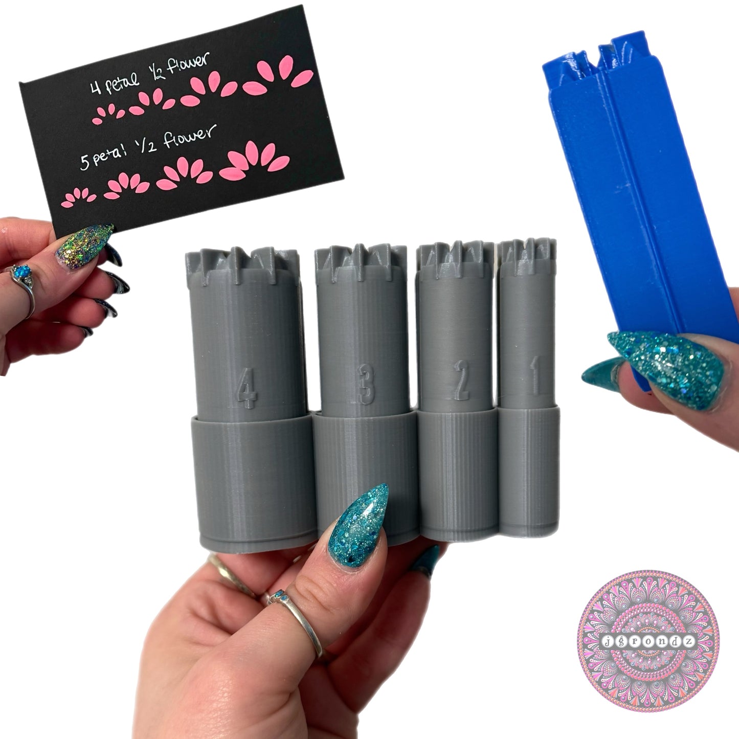 4&5 petal HALF Flower Dotting Tools
