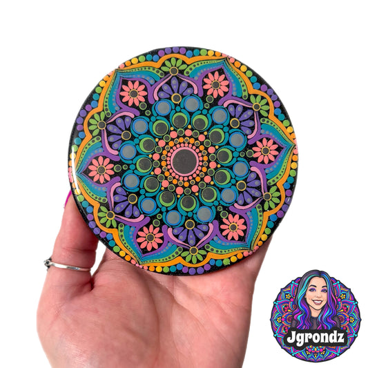 Rainbow Mandala Coaster