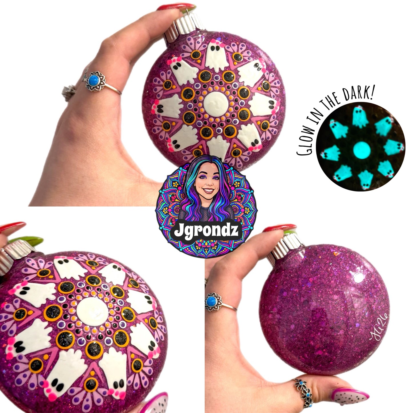 3” Ghost Mandala Ornament