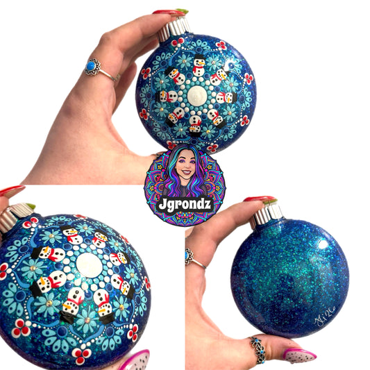 3” Snowman Mandala Ornament