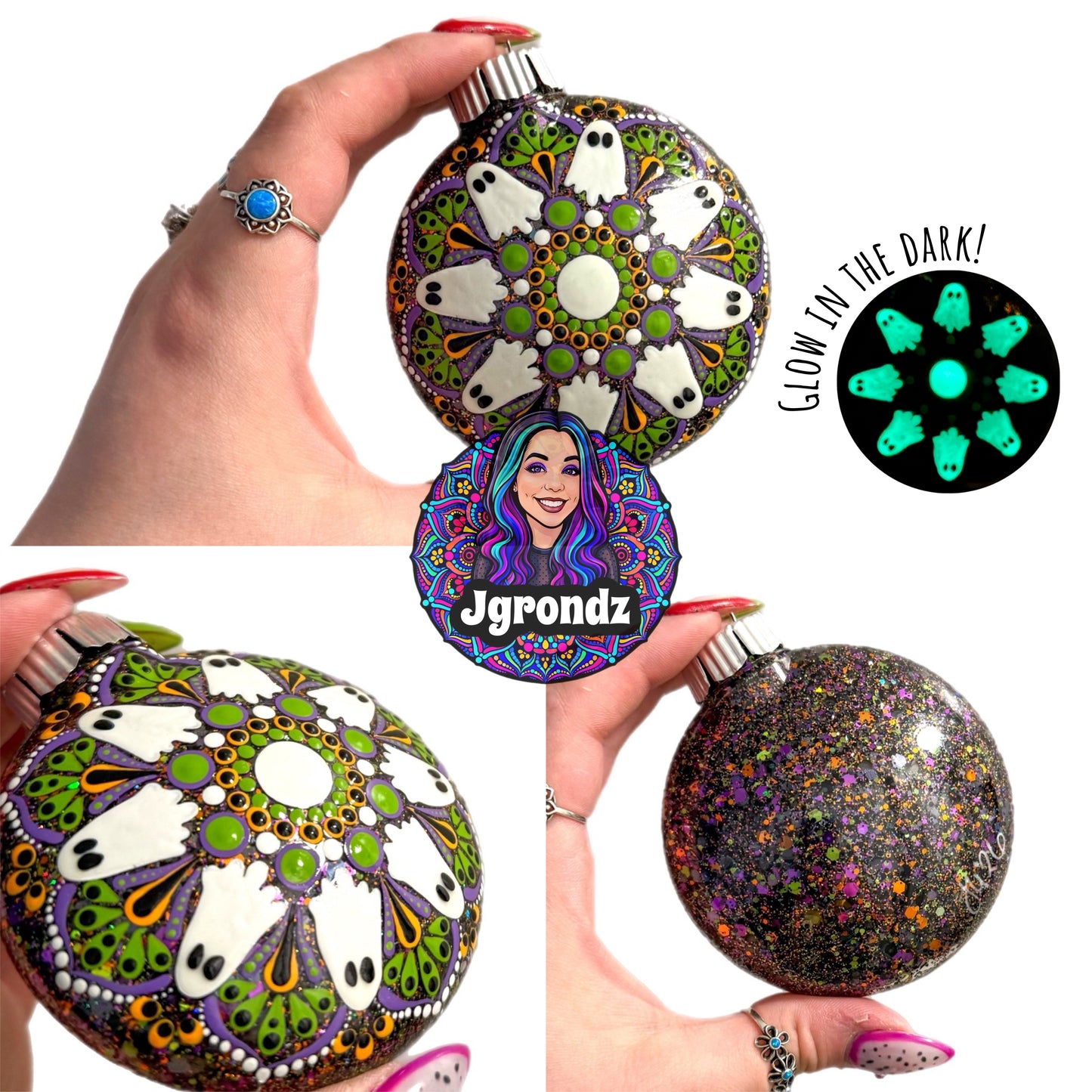 3” Ghost Mandala Ornament