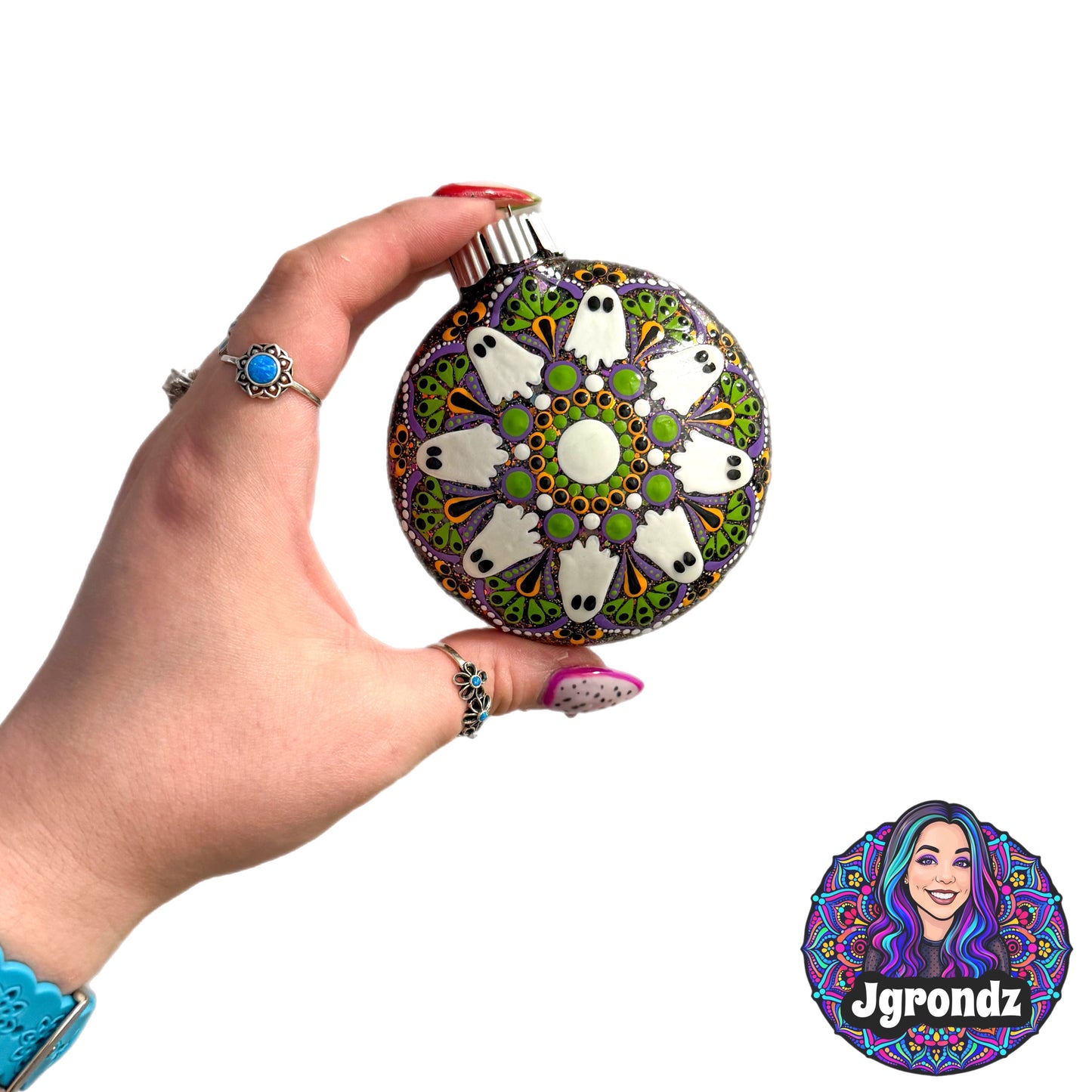 3” Ghost Mandala Ornament