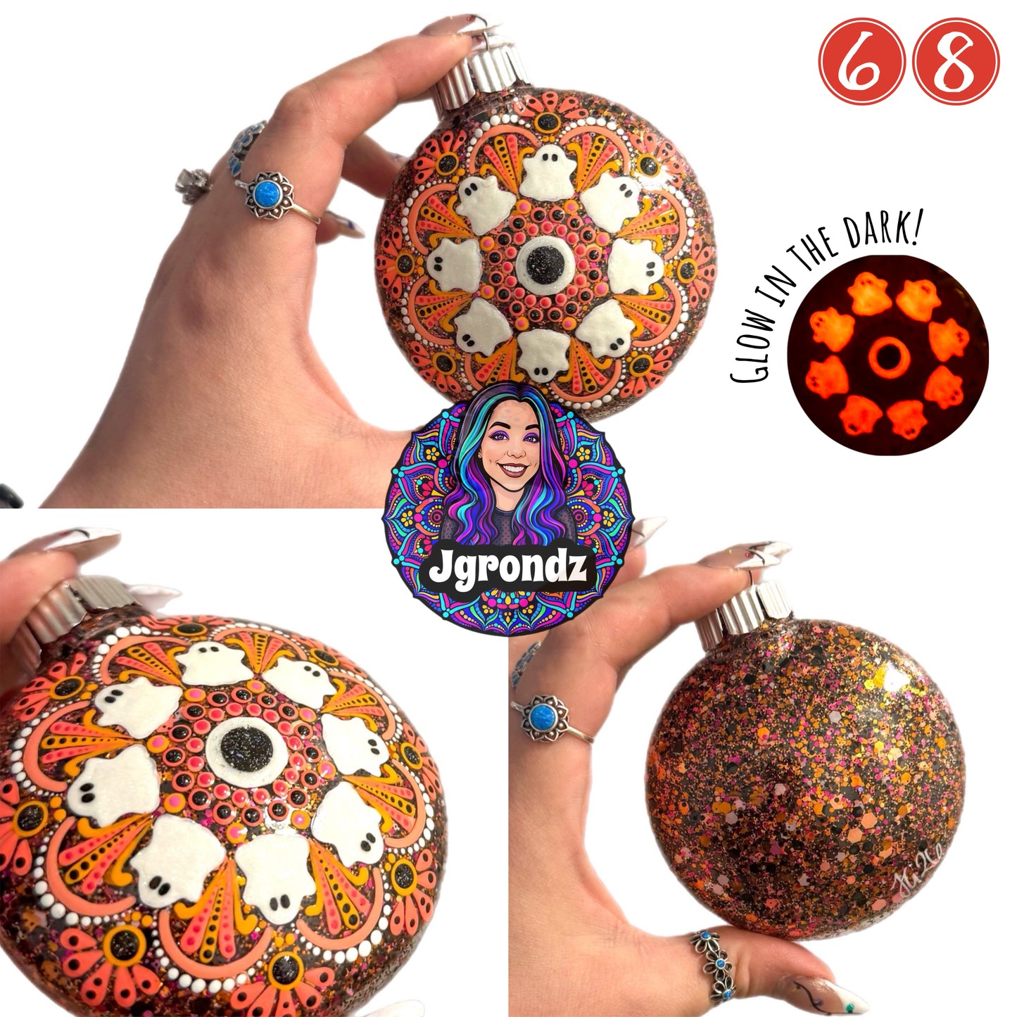 3” Halloween Mandala Ornament
