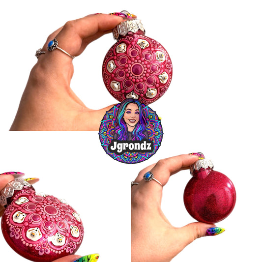 Mini Melting Snowman Mandala Ornament