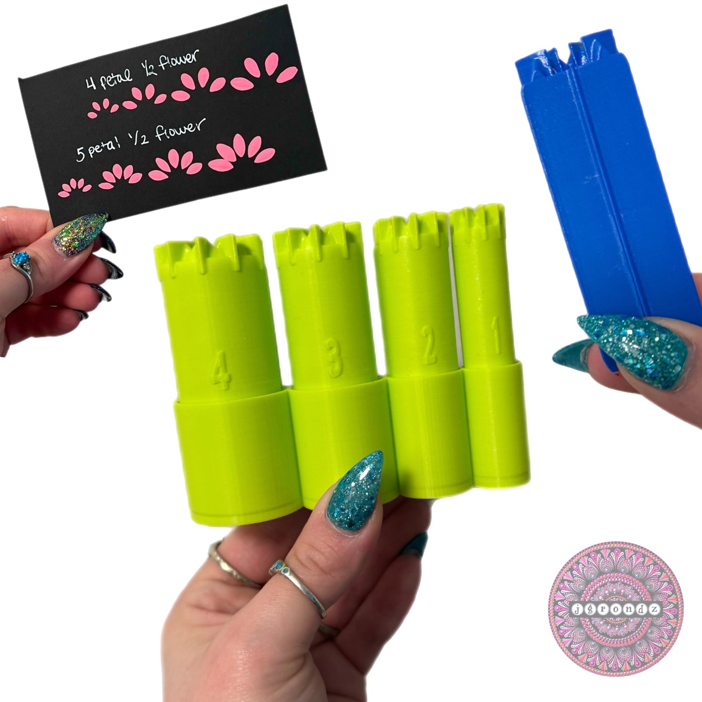 4&5 petal HALF Flower Dotting Tools