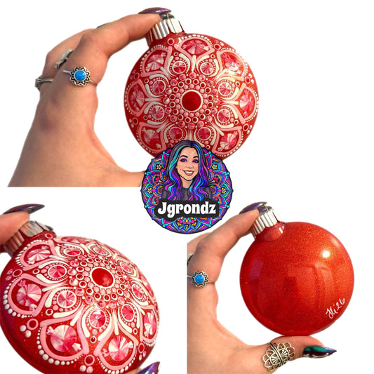 3” Peppermint Mandala Ornamente