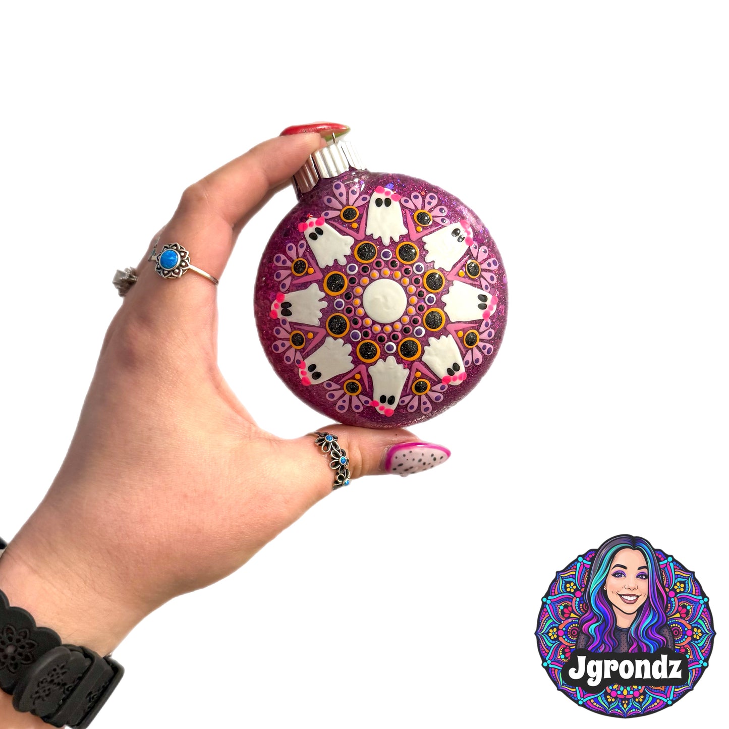 3” Ghost Mandala Ornament