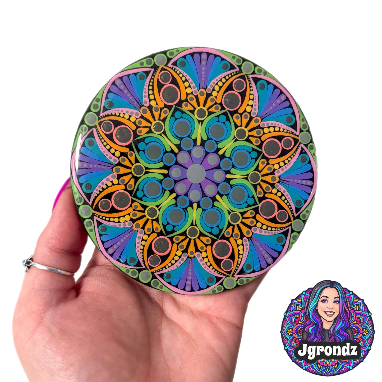 Rainbow Mandala Coaster