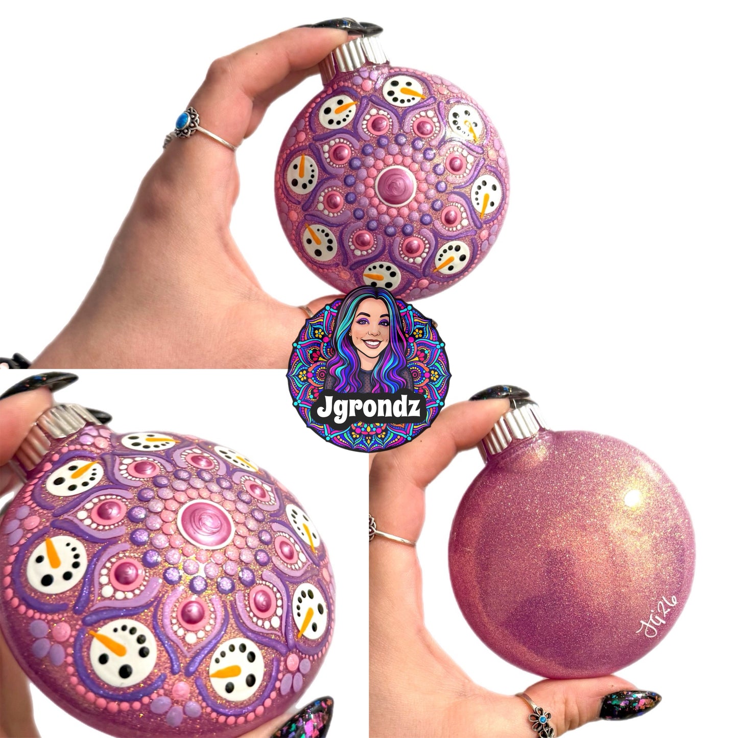 3” Snowman Mandala Ornament