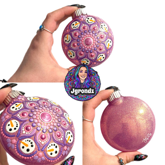 3” Snowman Mandala Ornament