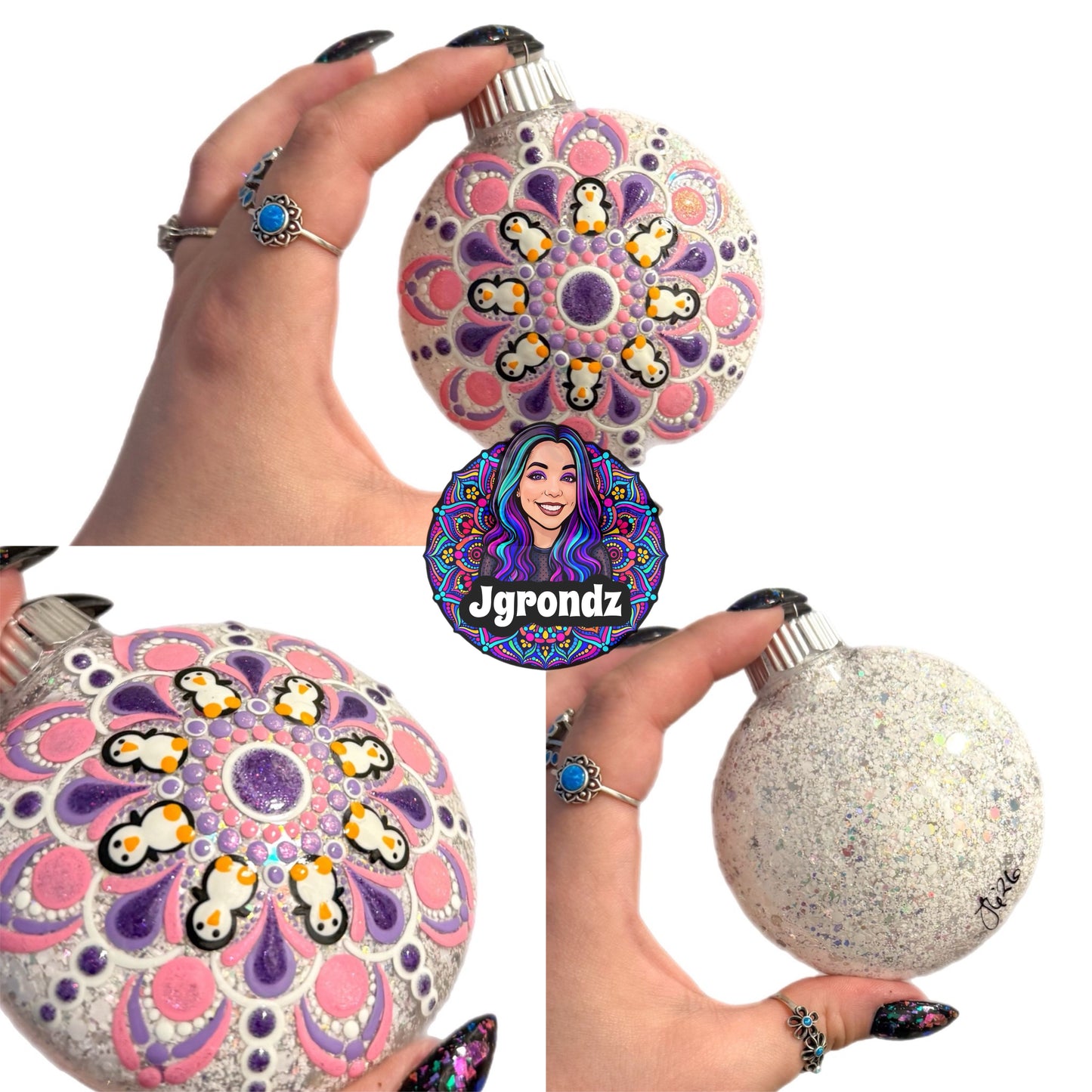 3” Penguin Mandala Ornament