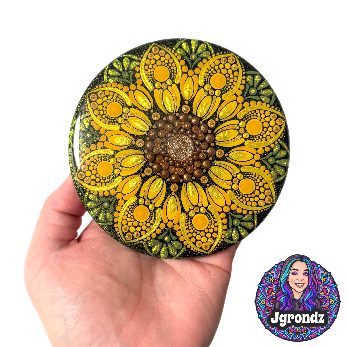Sunflower Mandala Coaster