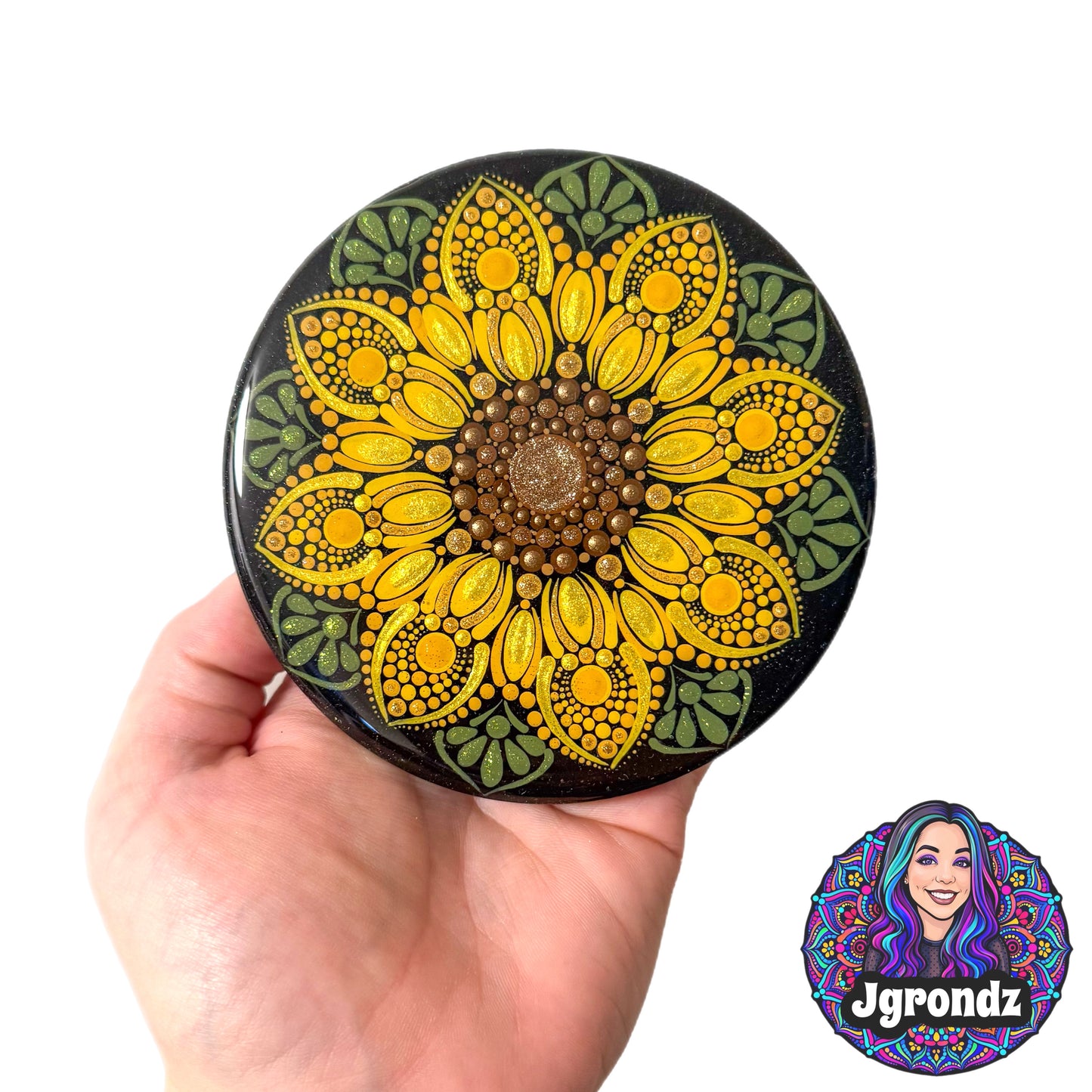Sunflower Mandala Coaster