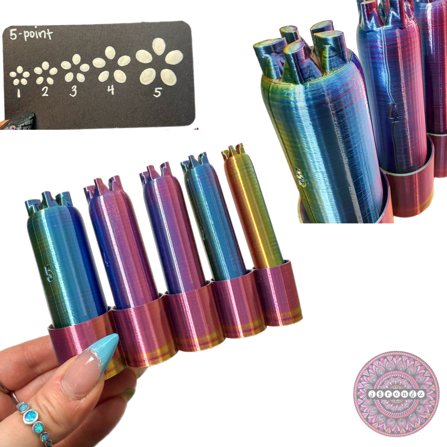 5-Point Flower Dotting Tools