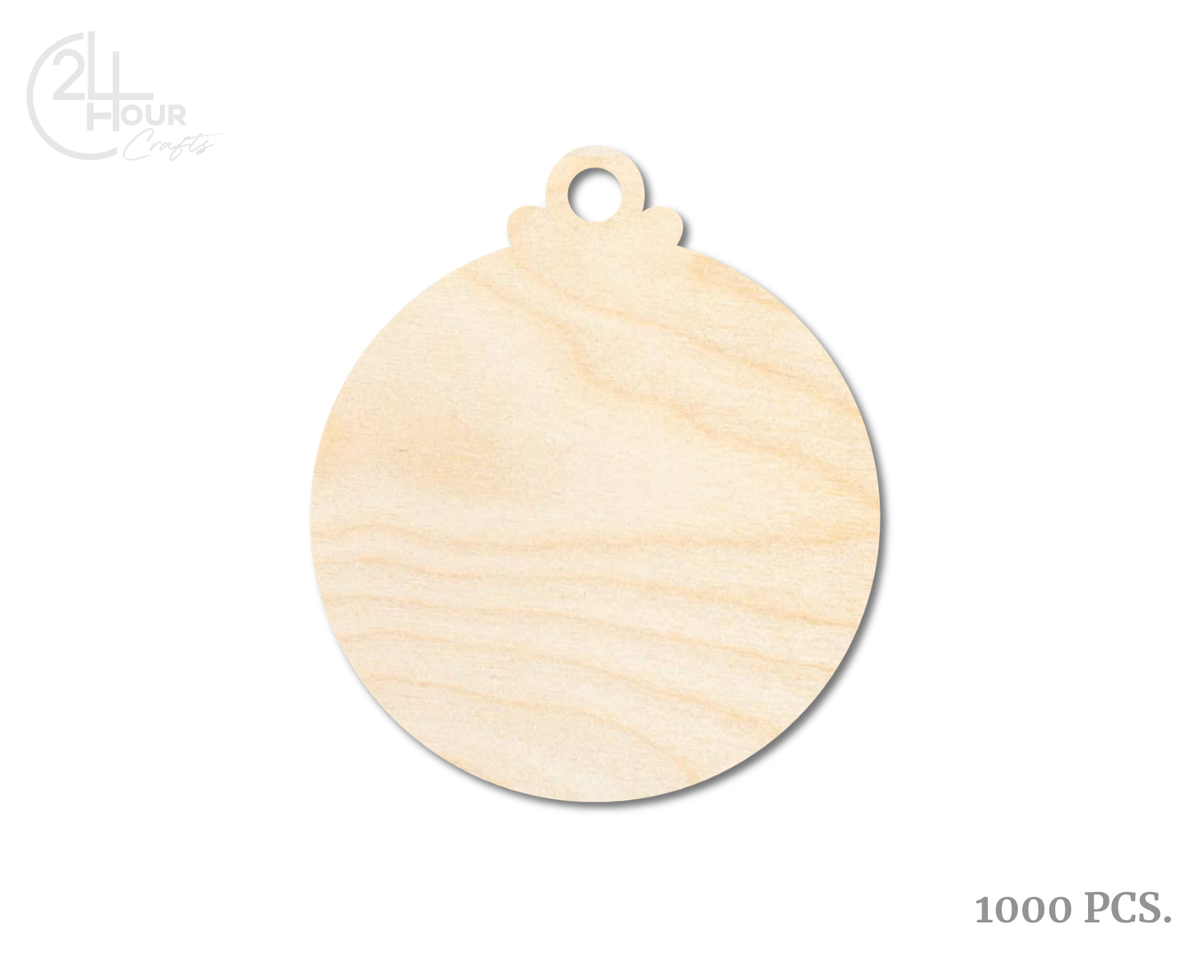 Unfinished Wood Ornament Craft Blanks | Bulk 1000 Piece Pack | Ornaments | 1/8" Thick Wood Cutouts | 4" or 5" DIY Craft Blanks | Wholesale Craft Supply