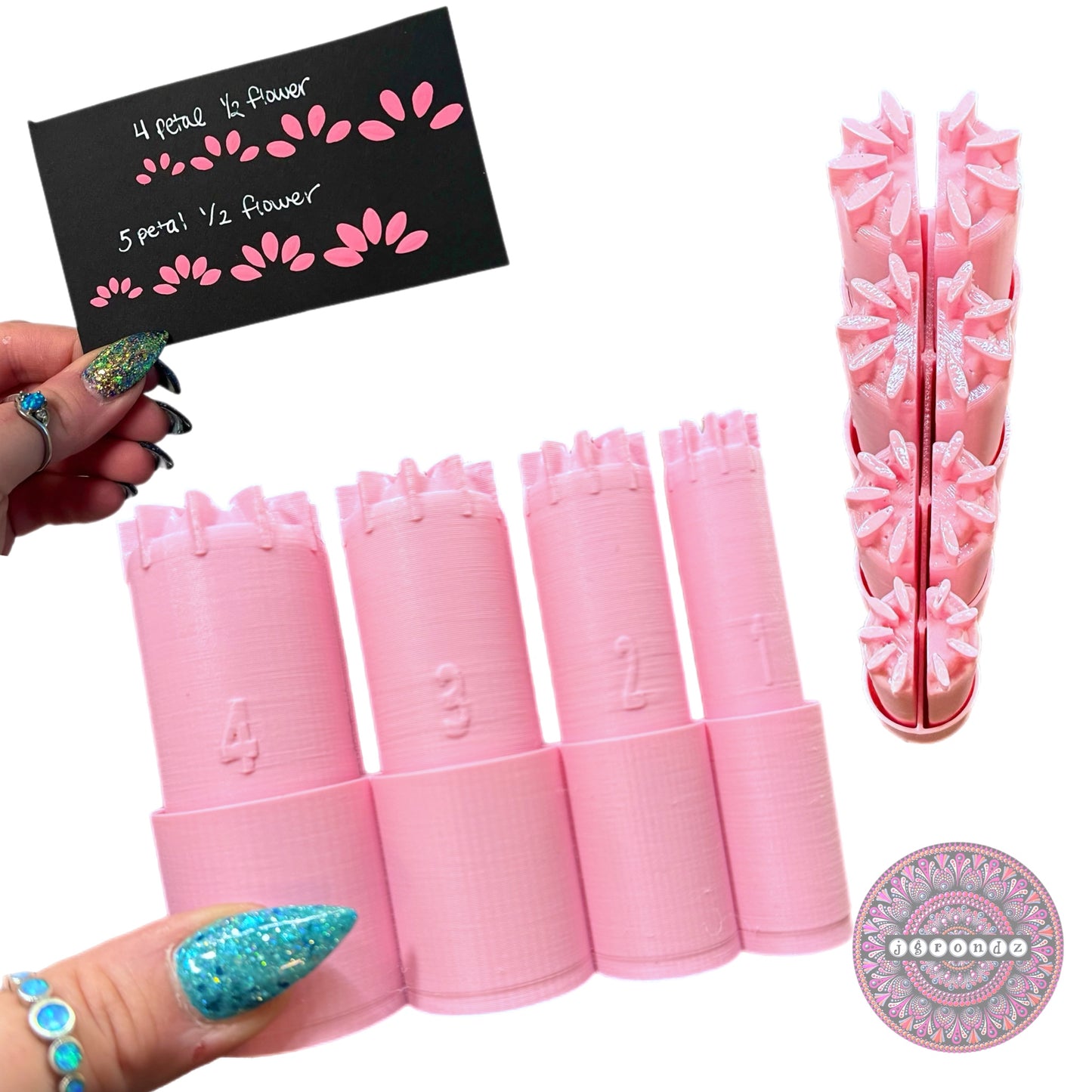 4&5 petal HALF Flower Dotting Tools