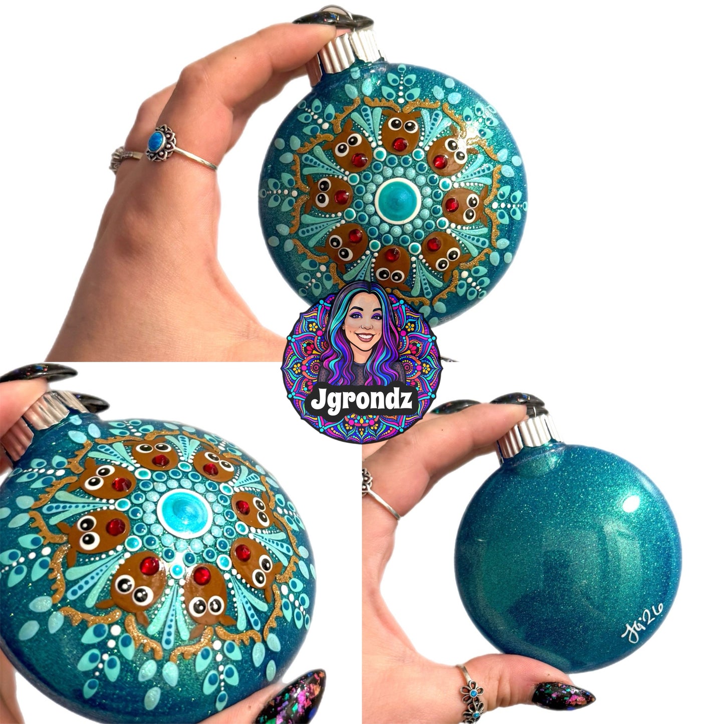 3” Reindeer Mandala Ornament