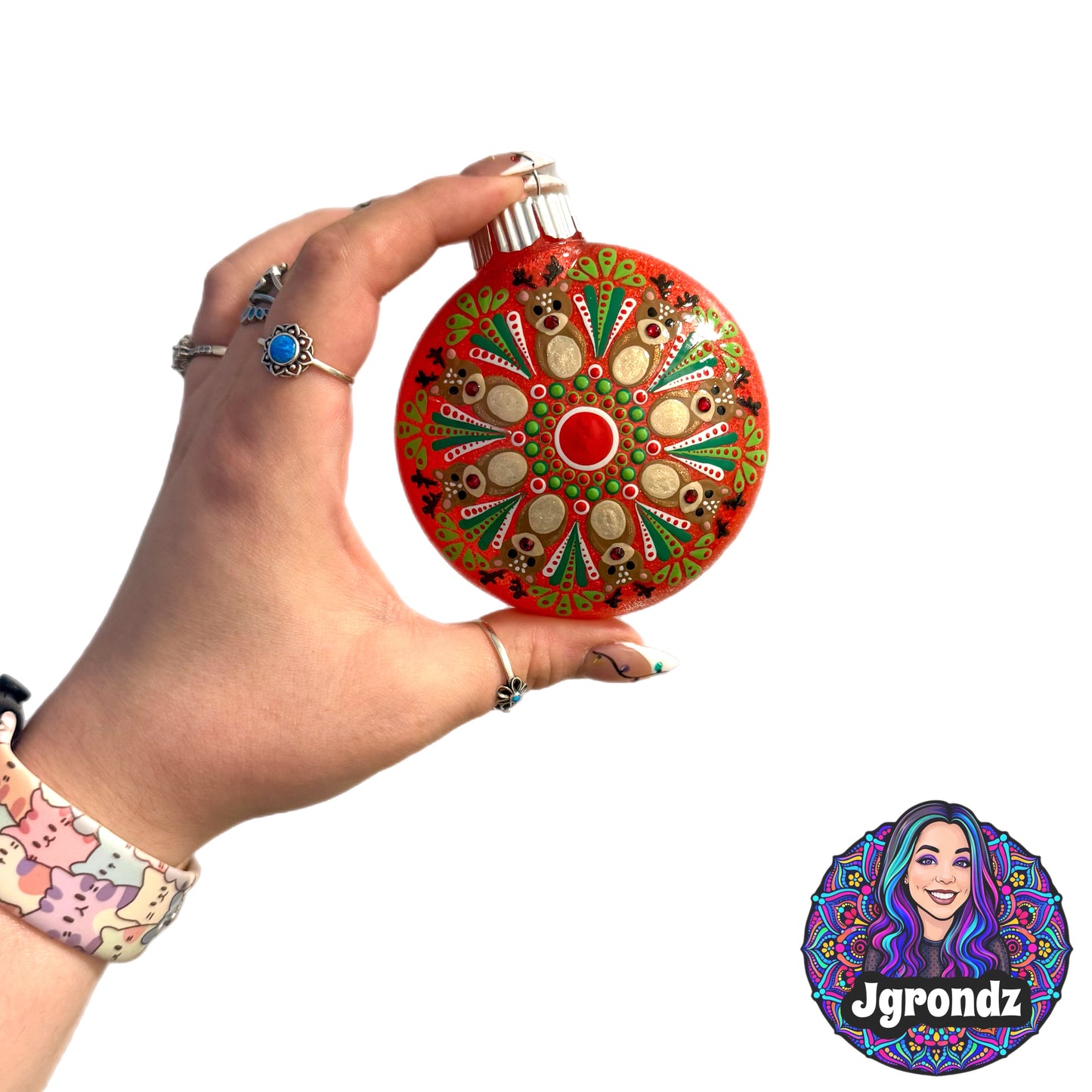 3” Deer Mandala Ornament