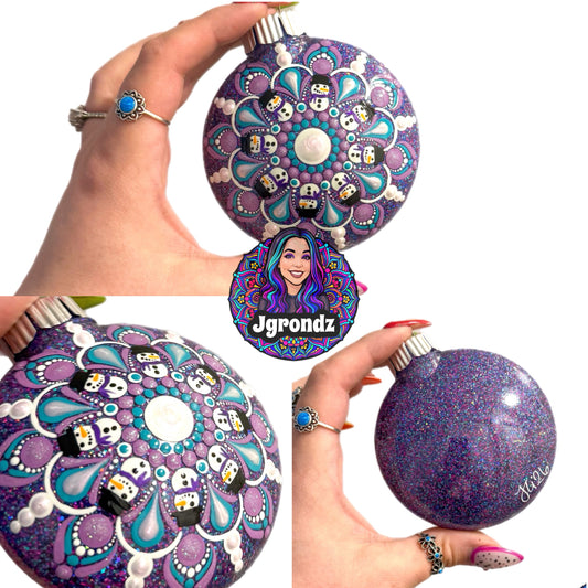3” Snowman Mandala Ornament