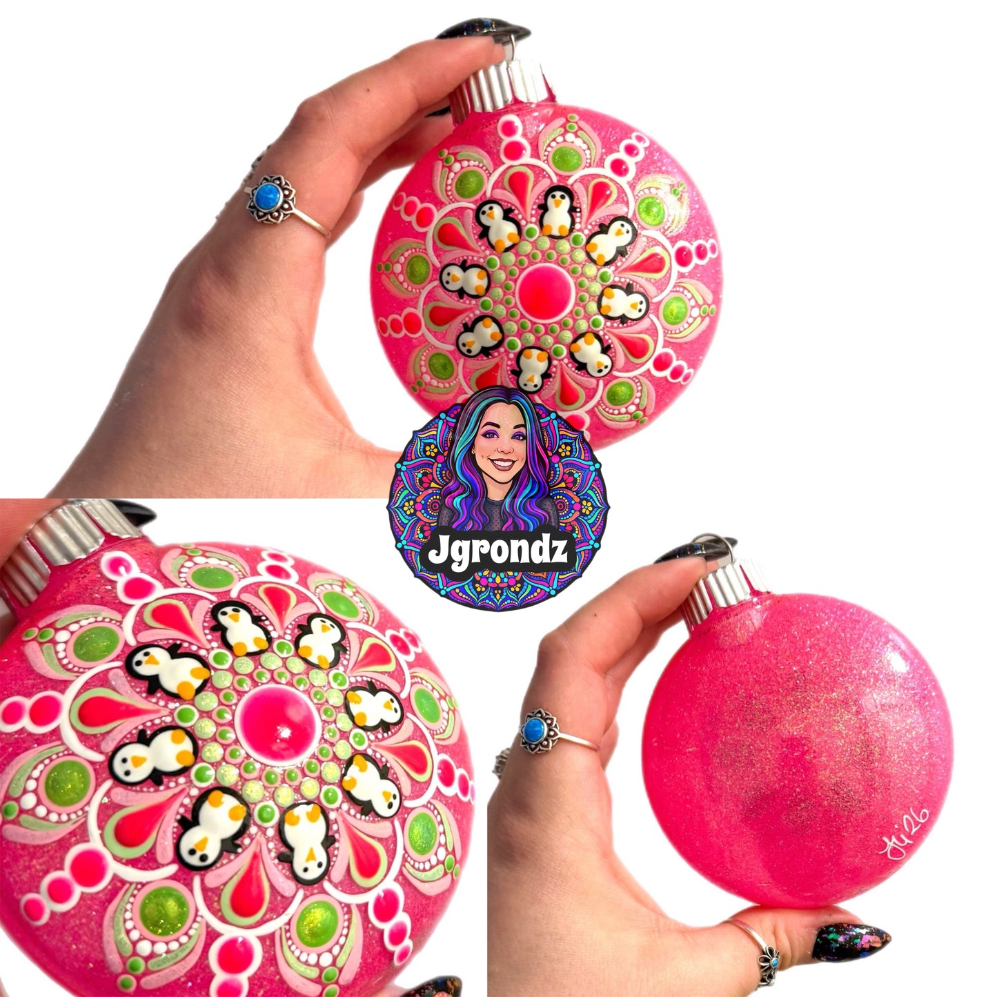 3” Penguin Mandala Ornament