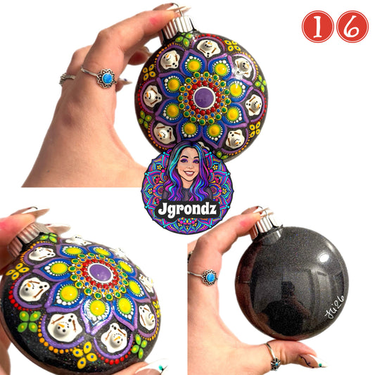 3” Melting Snowman Mandala Ornament