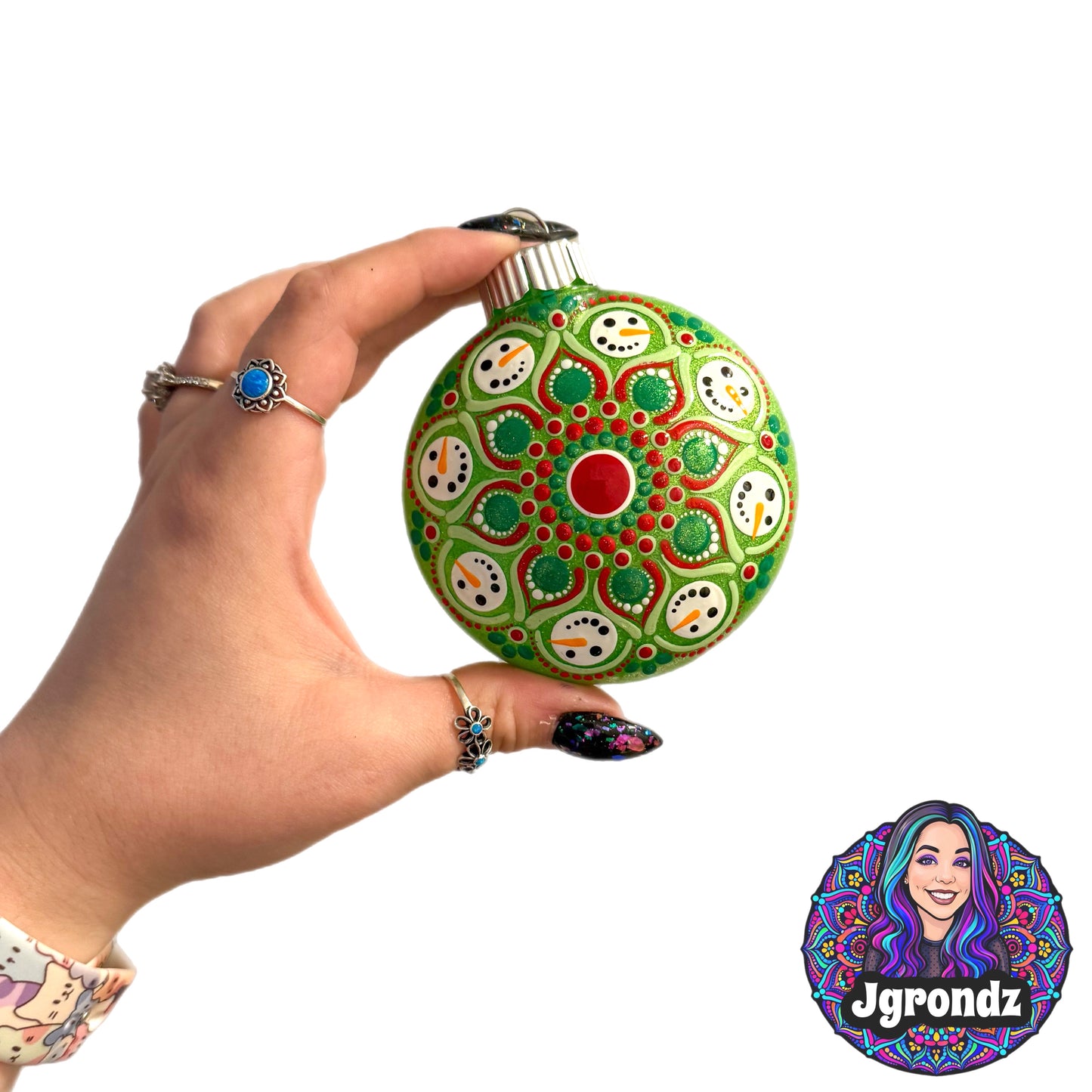 3” Snowman Mandala Ornament