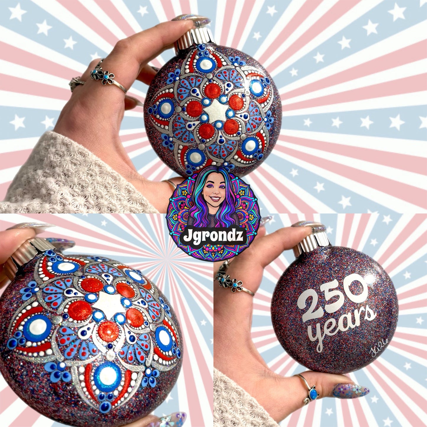 3” 250th Anniversary Mandala Ornament