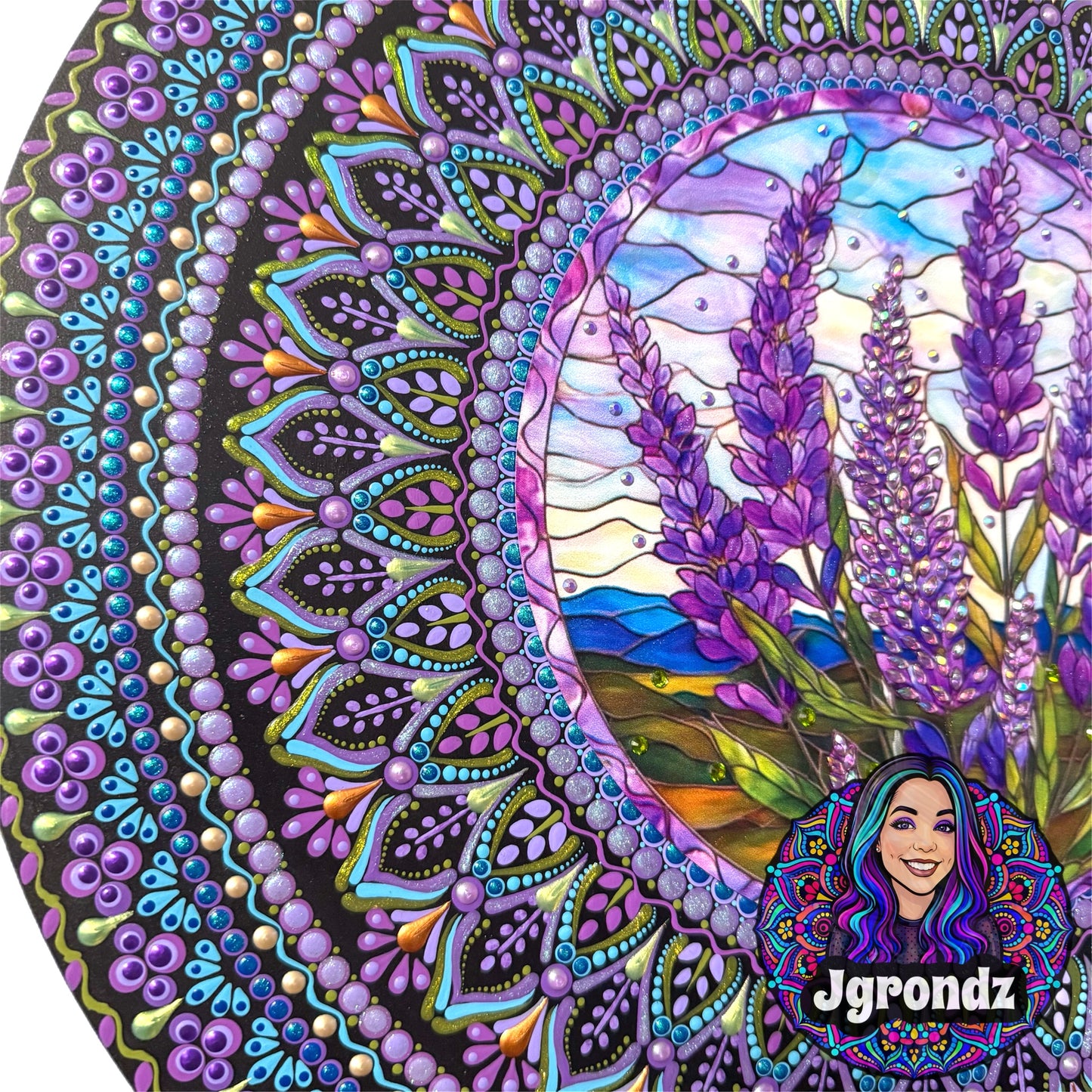 16” Lavender Mandala Painting