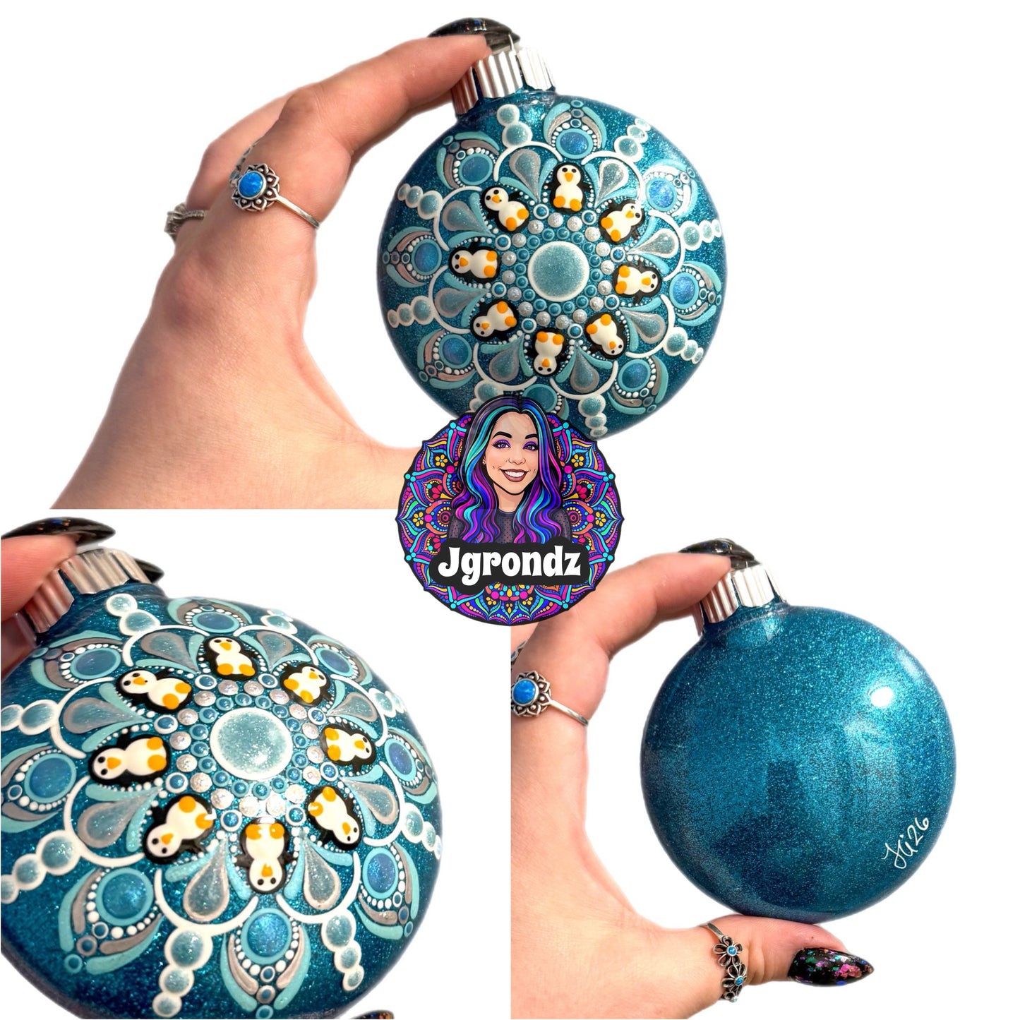 3” Penguin Mandala Ornament