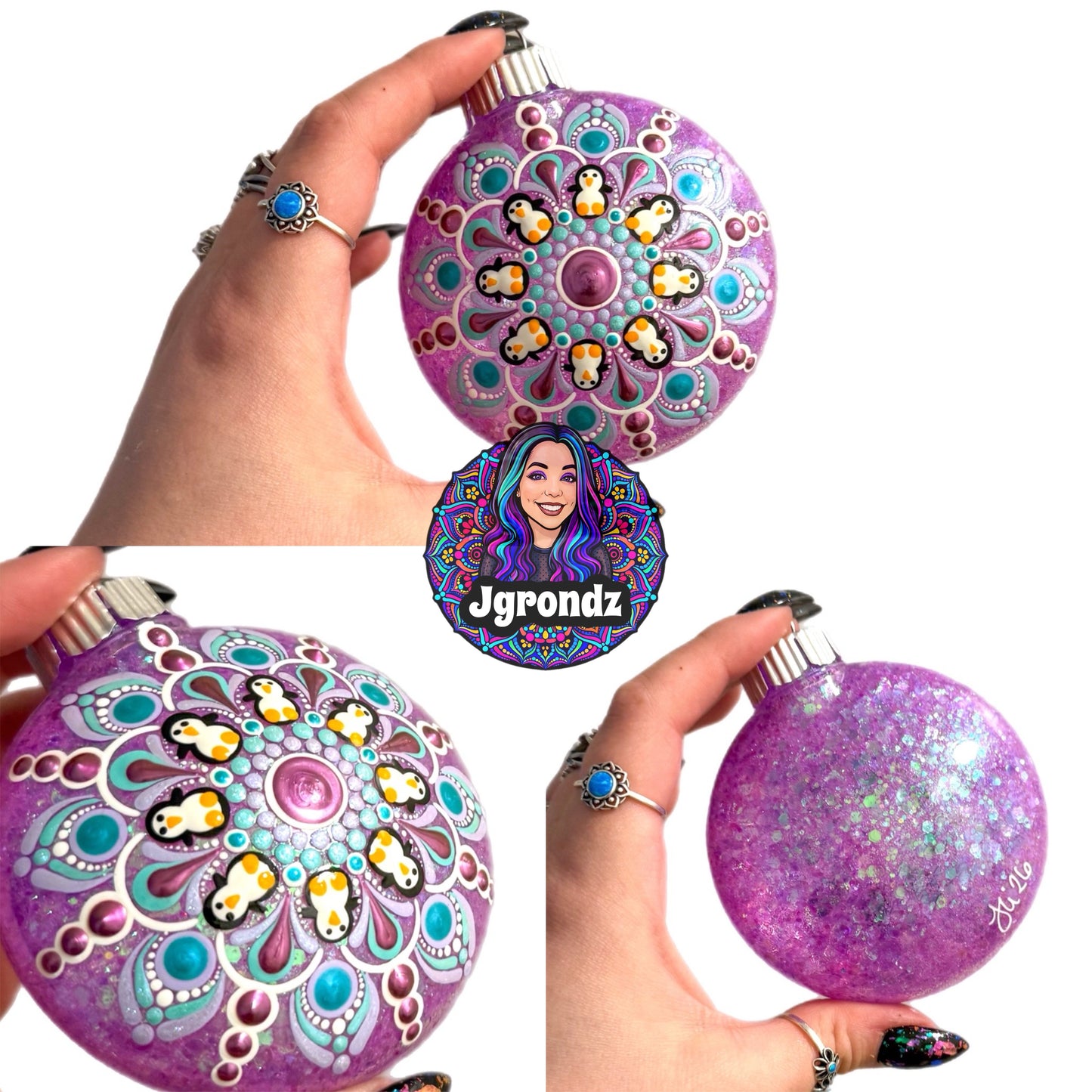 3” Penguin Mandala Ornament