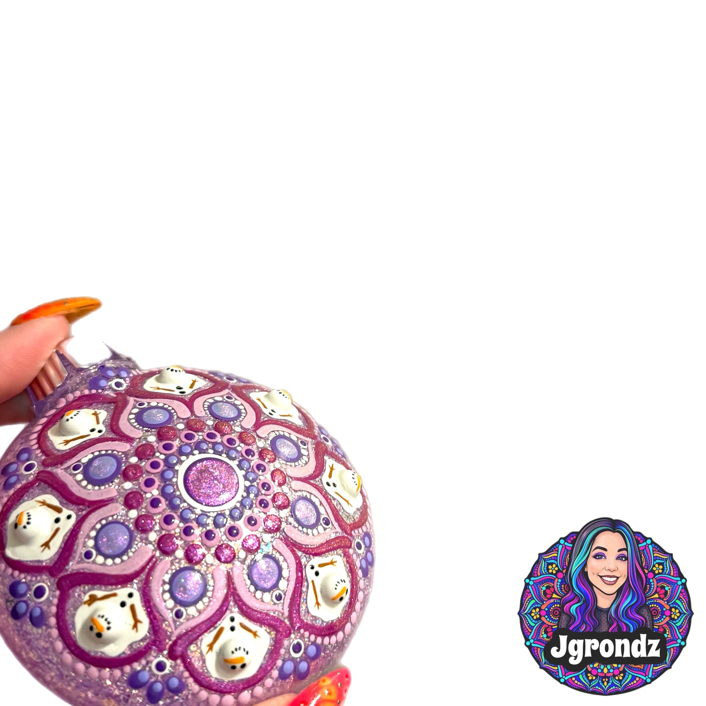 3” Melting Snowman Mandala Ornament